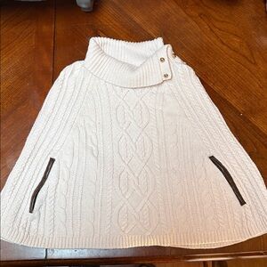 Janie and Jack Cream Knit Sweater Cape